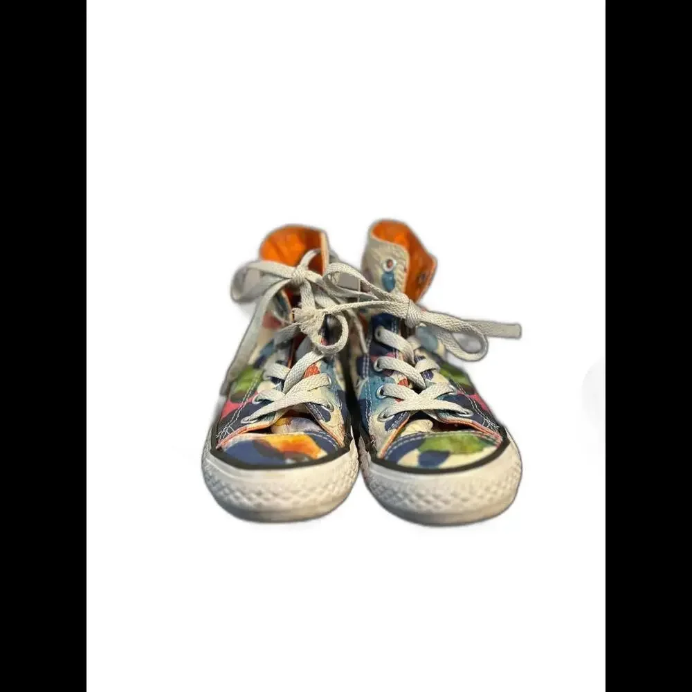 Converse All Star High Tops Watercolor‎ Polka Dot Kids size Y12